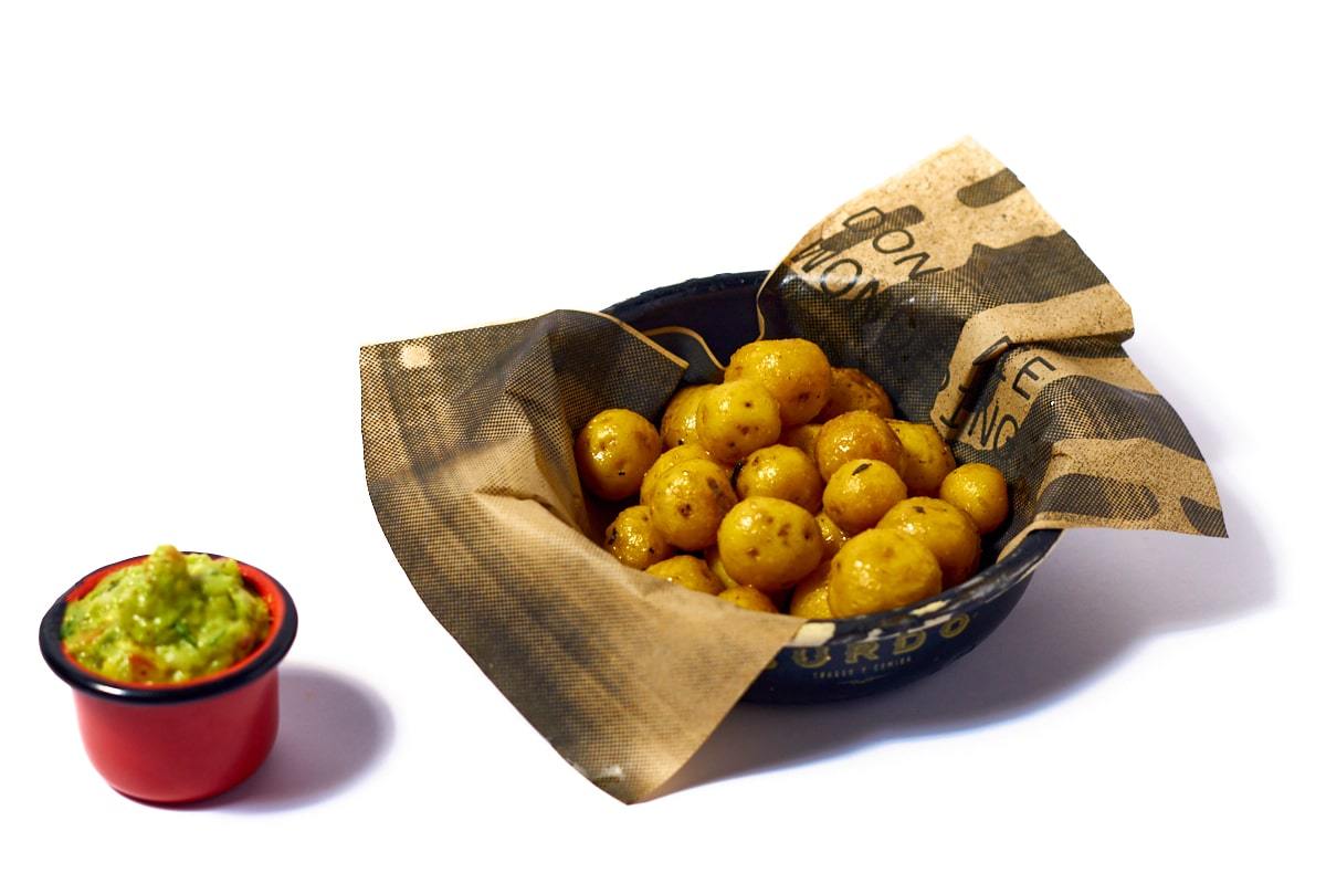 PAPITAS CRIOLLAS AL LIMON CON GUACAMOLE