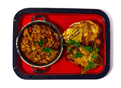 POLLO JERK + BEANS & PULLED